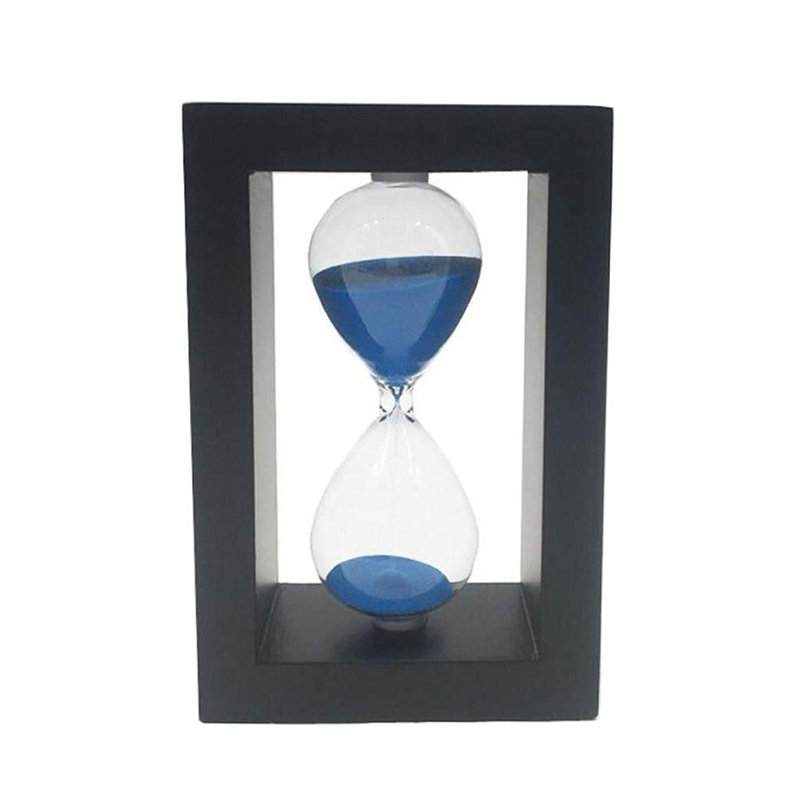 Big Sand Timer Hourglass Wooden Stool Pine Material For Souvenir And Festival Gift