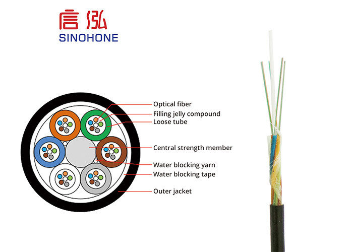 Duct Installation Air Blown Fiber Cable Single Mode Multi Mode 12 Cores