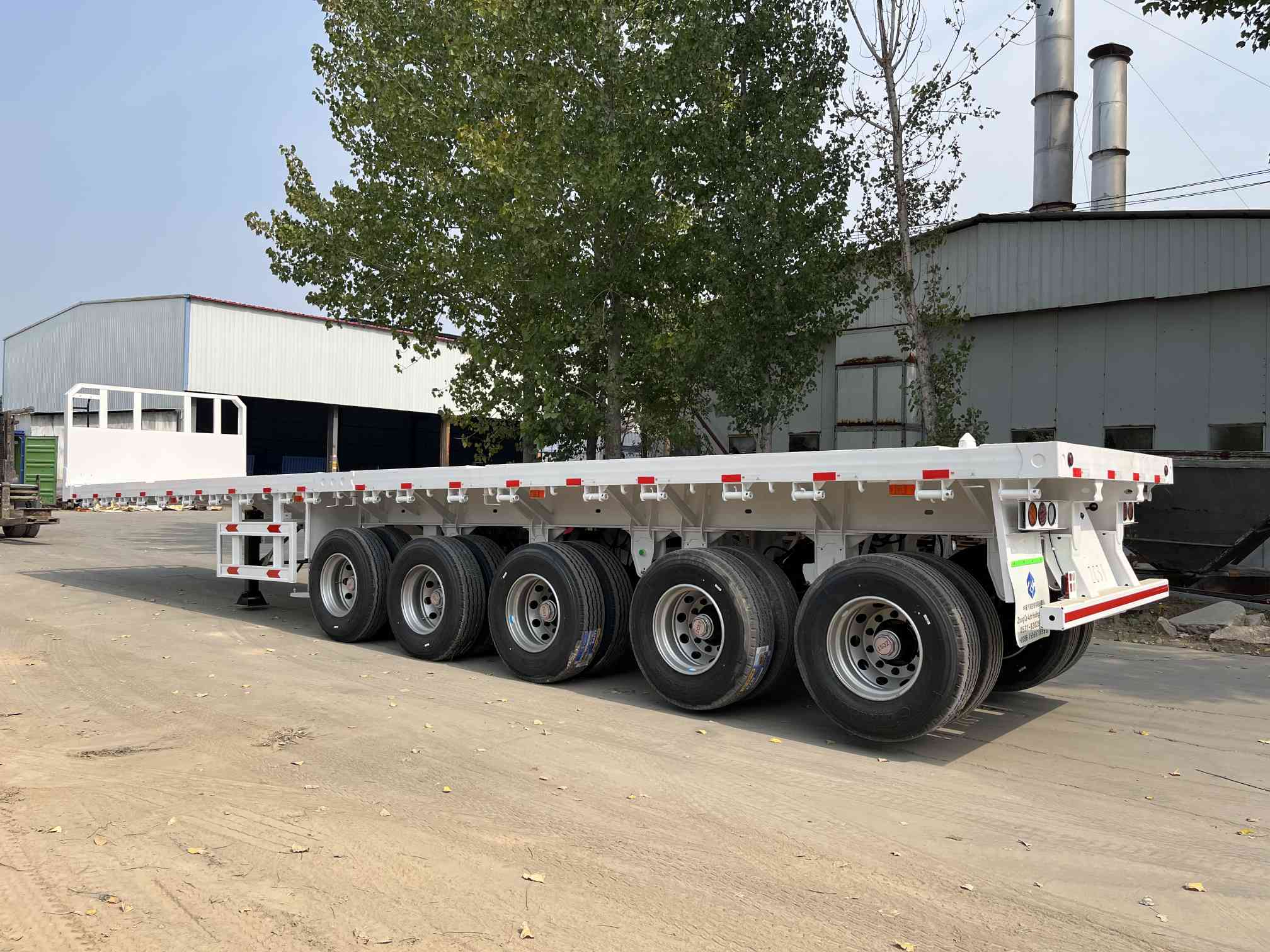 CIMC 2/3/4 axles new factory customized 12m 13m 14m 40t 60t 80t100t Africa container cargo transport flatbed deck semi trailer