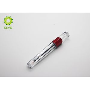 Square Crystal Empty Eyeliner Tubes , Clear Plastic Mascara Empty Container