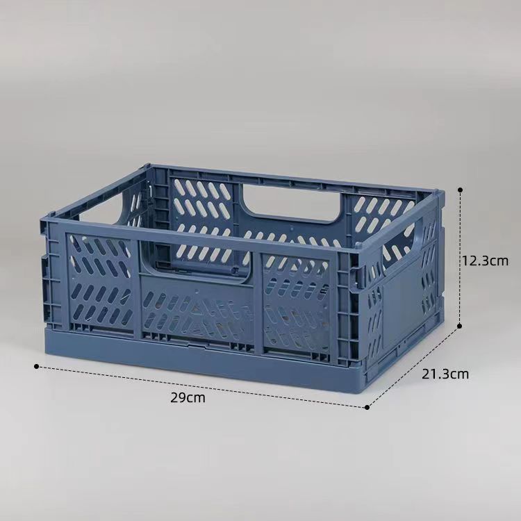 Convenient Mesh Plastic Crates for Office Desk Stackable and Blue NO Foldable Design