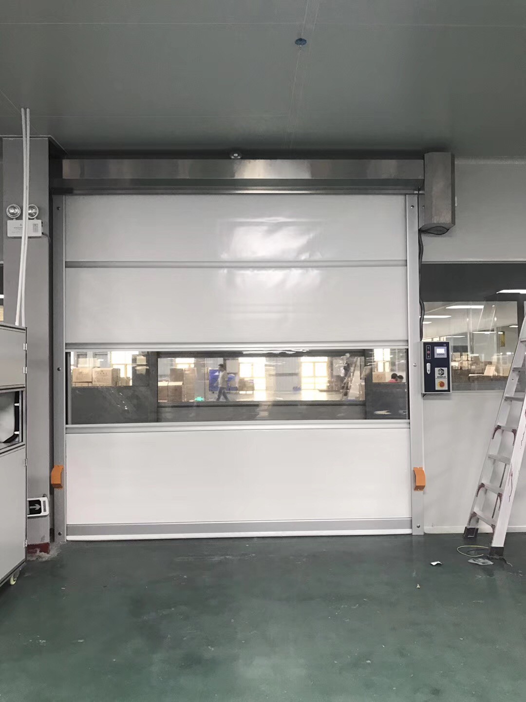 Dustproof Automated Roller Shutter Doors , High Speed PVC Roll Up Doors