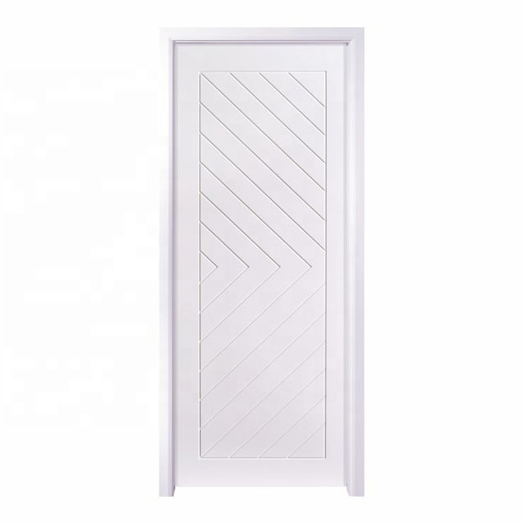 Modern simple design plain wood door white paint wood door for hotel