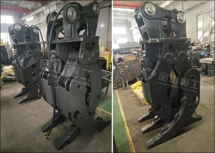 Multi Function Excavator Rock Grab , Stone Demolition Grapple For Excavator Kobelco SK200