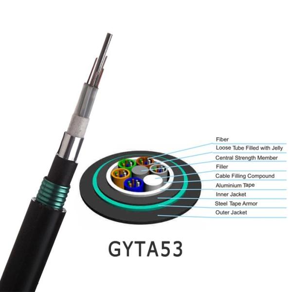 Loose Tube Stranded Armored Fiber Optic Cable Corrugated Steel Tape+Corrugated