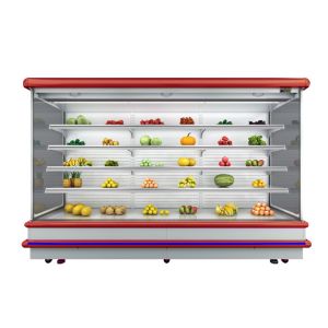 European Style Multideck Open Chiller R404a 2831L Vegetable Display Freezer