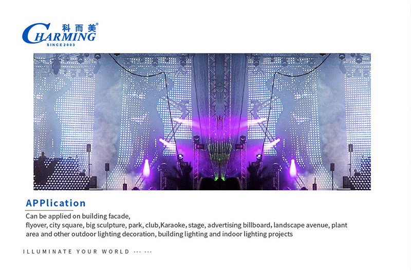 IP65 Waterproof LED Mesh Screen No Flicker Transparent Flexible