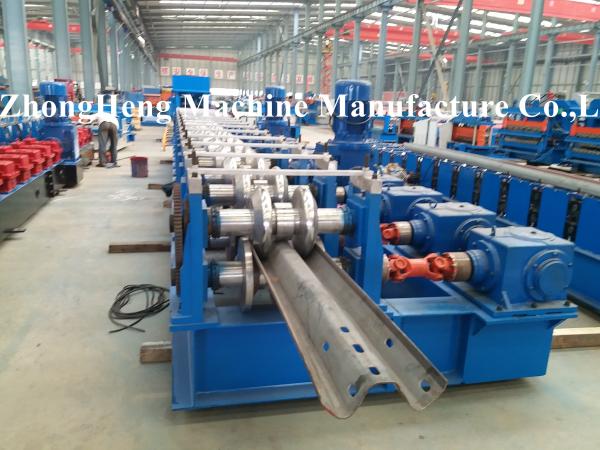 312 W Section / Highway Guardrail Forming Machine 3.2mm Thickness Gearbox