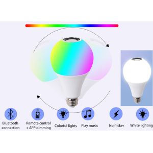 APP Control Bluetooth Music Light Bulb 6500K 10000H Life Span