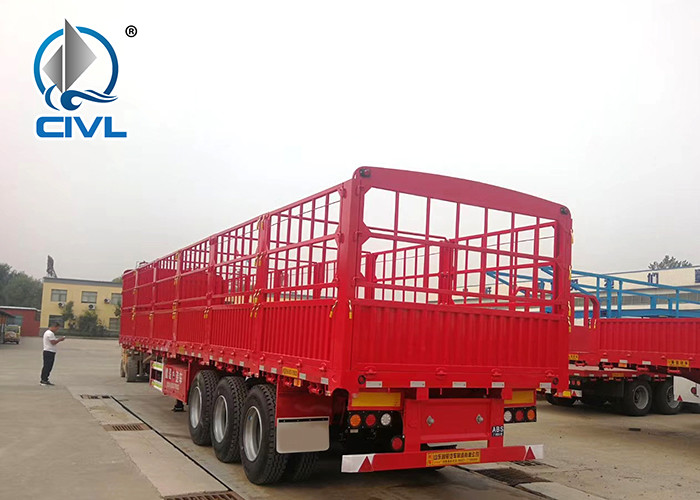 New 3 Axle Fence Cargo Semi Trailer 12m 12.5m Side Wall Fence Cargo Semi Truck Trailer