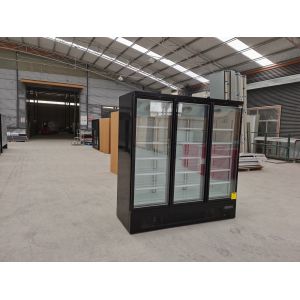 China 15PCS PVC Coated R404a Display Showcase Chiller With Three Glass Door on sale