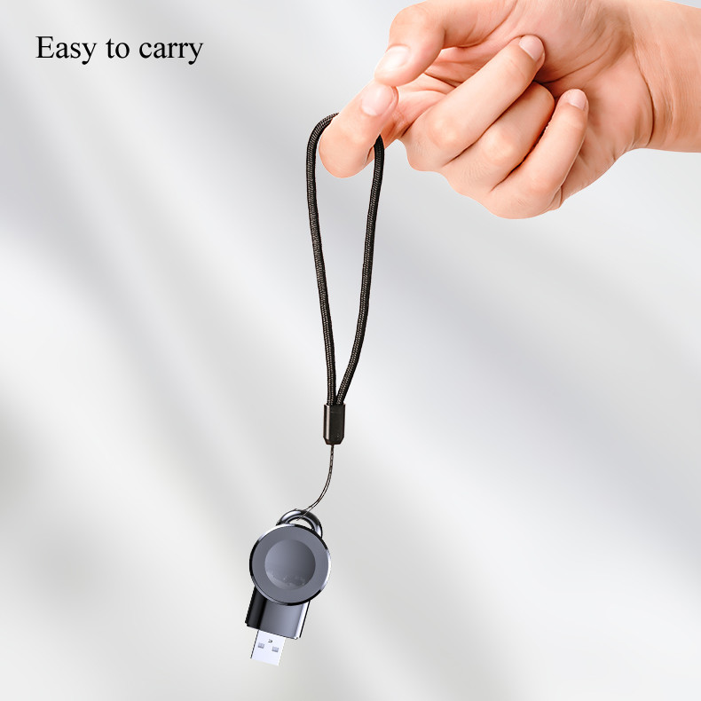 Fast Magnetic Charging 2W Wireless Smart Watch Charger Keychain For Apple Iwtach