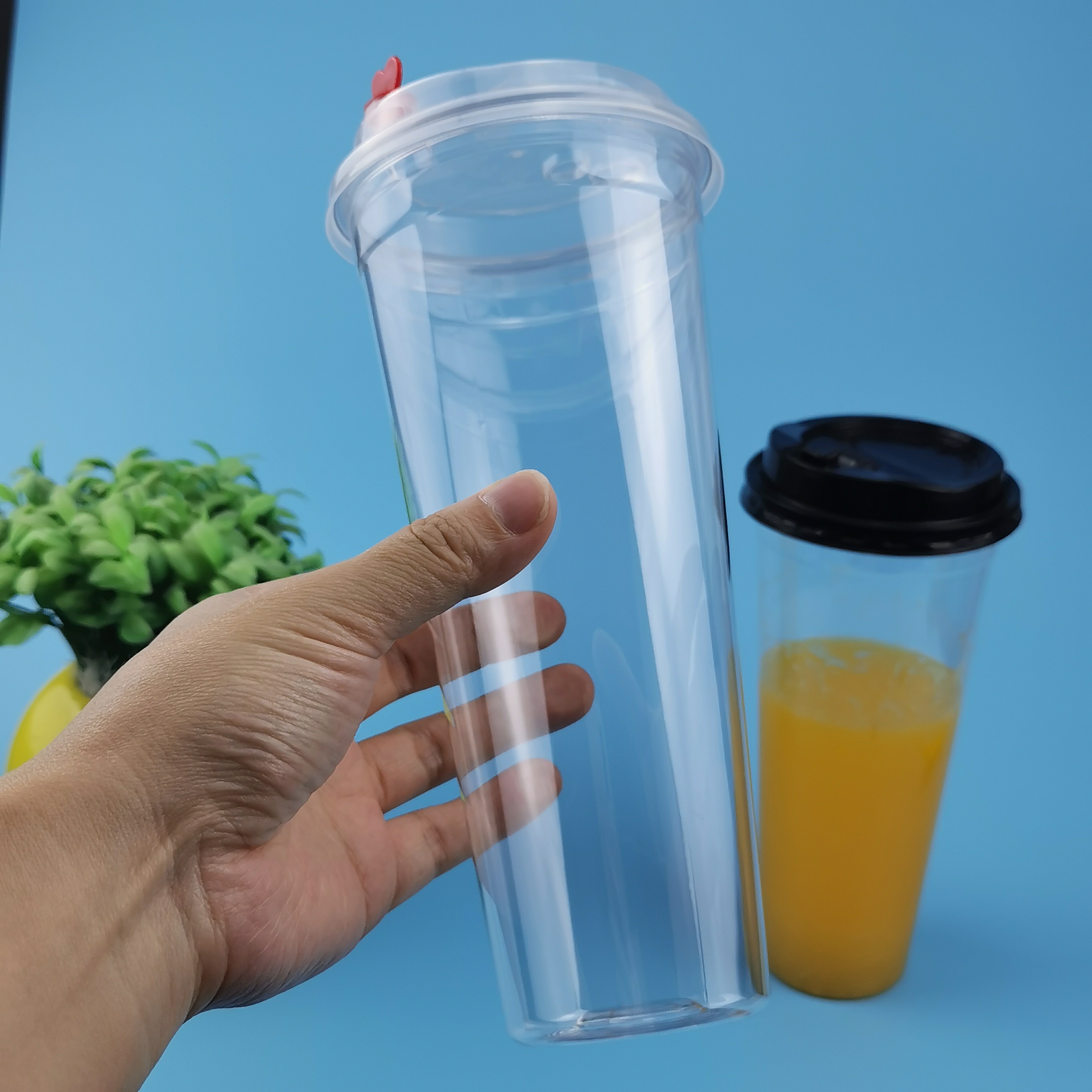 PET Leakage Proof 700ml Plastic Bubble Tea Cups