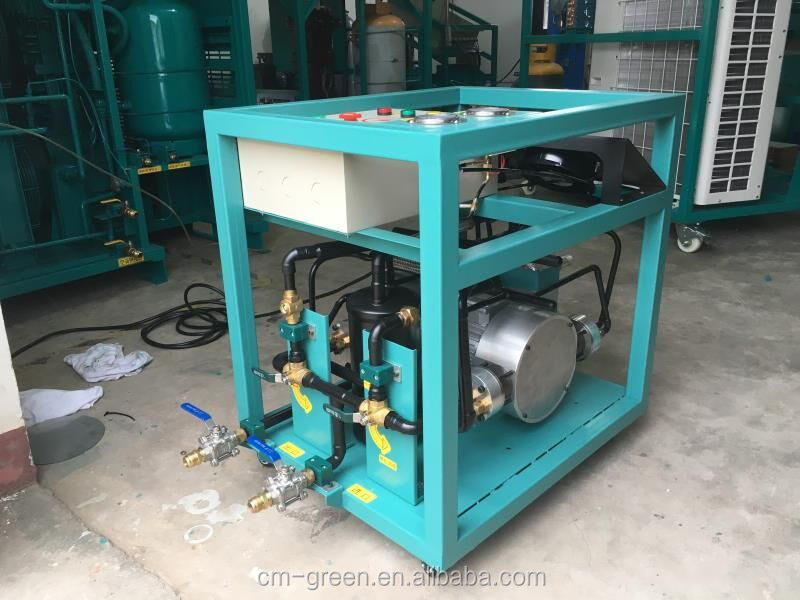 R123 R1233ZD R141B Refrigerant Gas Recovery Unit 4HP Oil Less Refrigerant Recovery Recharge Machine
