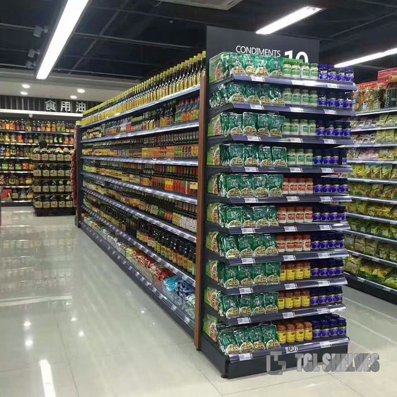 Grocery Store Gondola Shelf Rack Lozier Type Economic Style