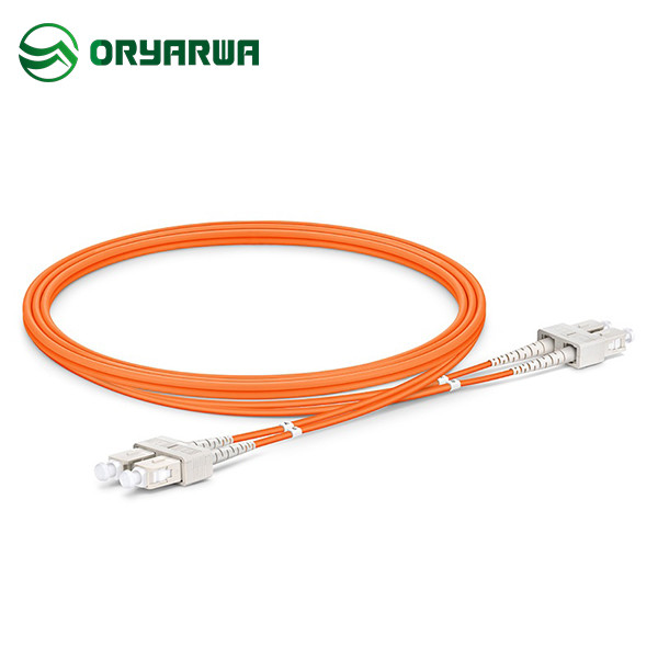 SC UPC To SC UPC Duplex Fiber Optic Multimode Patch Cord OM2