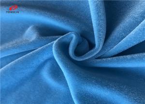 China Home Textile Blue Poly 75d Spandex Korea velvet fabric For Dress on sale