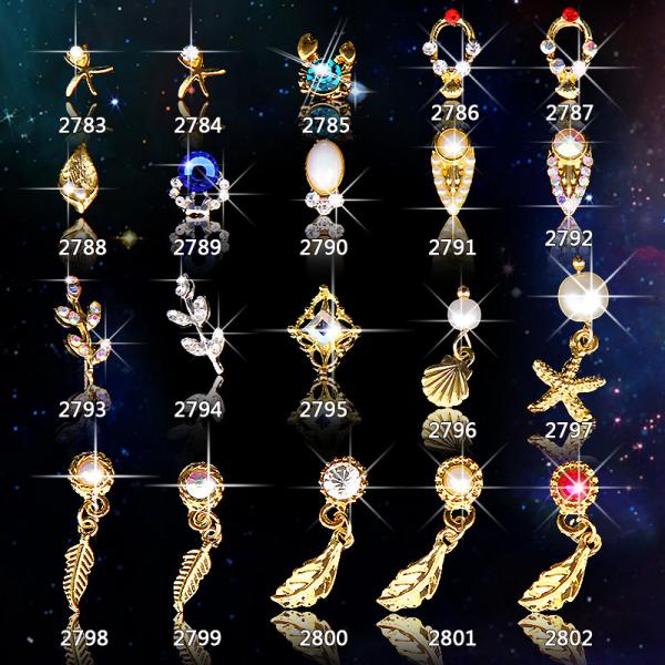 Hot NEW Wholesale Alloy Jewelry 3D Nail Art Jewelry Nail rhinestones Sticker