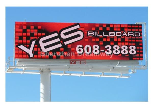 Full Color Outdoor LED Billboard Double Sided Advertisement , 16mm Commercial