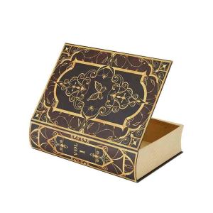 Custom Vintage Magnetic Closure Gift Box Packaging Rigid Paper False Book Box Manufactures
