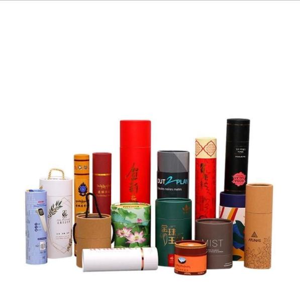 Round Paper Cans Packaging For Cosmetic Perfume Candle Jewelry Paper Tube