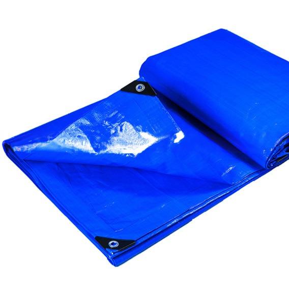 Coated PE Tarp Waterproof Light Weight Roof Cover Blue Polyethylene Tarpaulin