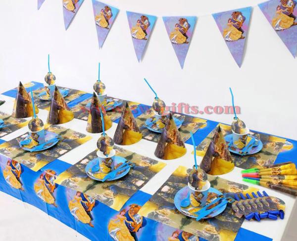 Beauty and the Beast Kids Birthday Party Decoration Set Party Supplies Baby