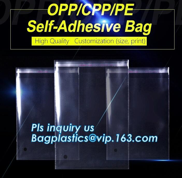 clear opp/cpp three side seal bag for beans,biscuits,cookies,pp cpp self-adhesive poly bag with glue tape,CPP BOPP plast
