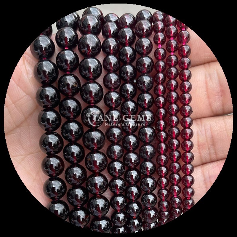 Colorful Round Gemstone Beads Garnet Morganite For Jewelry Making DIY Bracelets Necklaces / Earrings