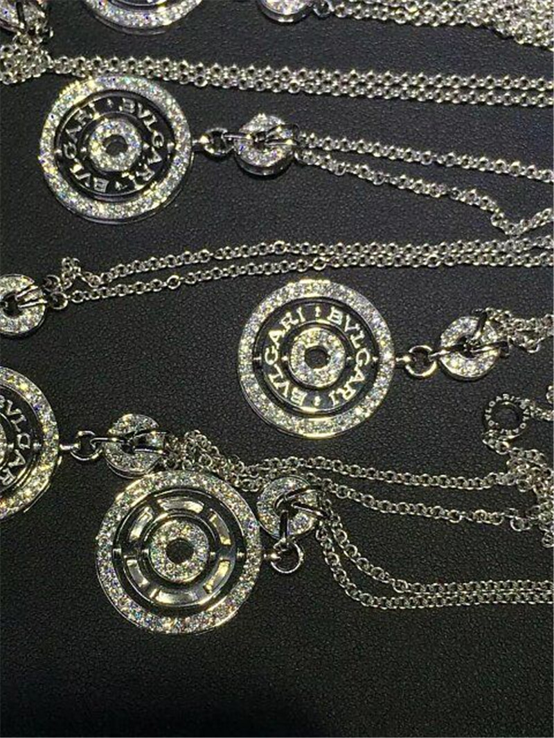 Real low price and high quality jewels B diamond necklace 18k gold diamond luxury low price jewel necklace