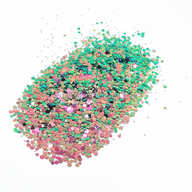 Artificial Chameleon Glitter Powder for Nail Art Make up Craft and Newly Polyester
