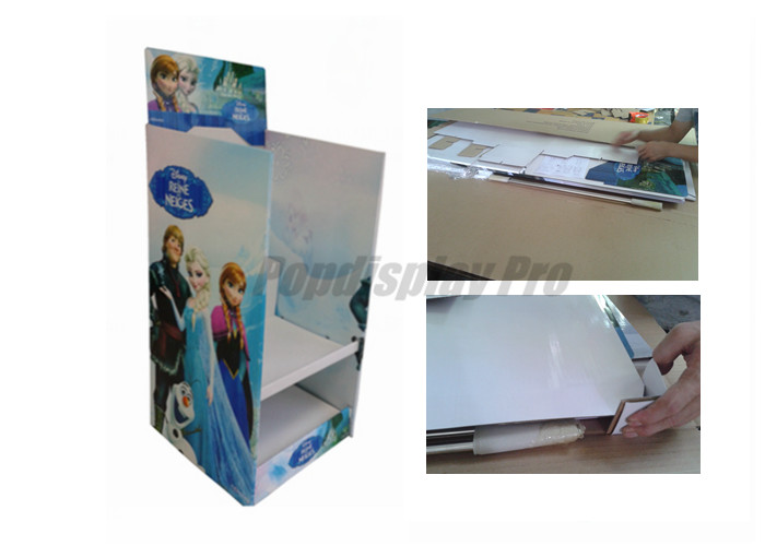 Bouncing Ball Toys Custom Cardboard Floor Displays With 4 Slant Tiers