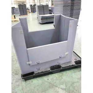 China Reusable Plastic Foldable Boxes Gray Collapsible Plastic Crates Rectangular on sale China Reusable Plastic Foldable Boxes Gray Collapsible Plastic Crates Rectangular on sale