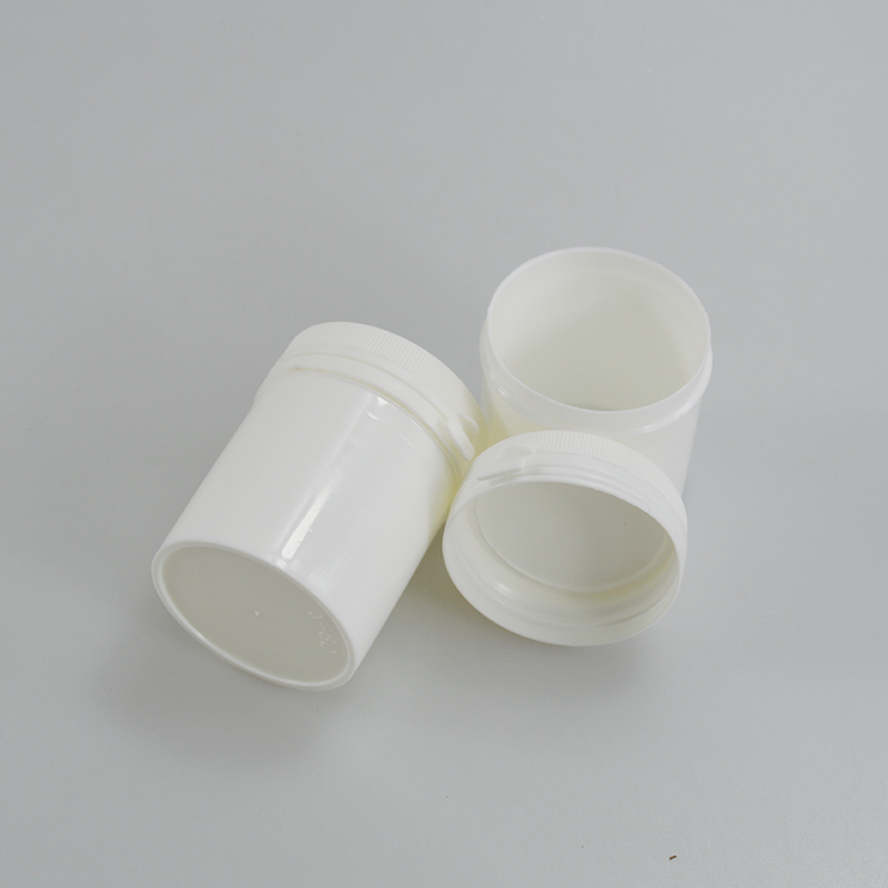 PP Tear Pull Cap Bottle 80g Chewing Gum Plastic Bottle with Straight Round Design