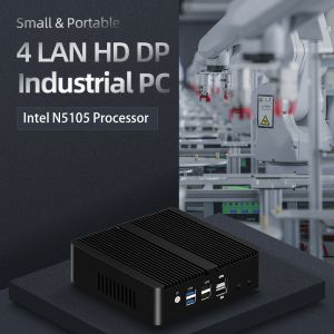 Celeron N5105 Processor With Four LAN and 1HDMI 1DP Network Mini PC