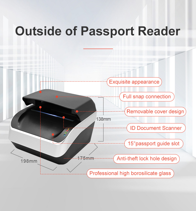 MRZ Passport Reader Sinosecu Passport Scanner and ID Card Scanner for Security Check