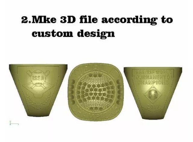 Die Casting Logo Deep Engraved Silver Sports Rings Youth Football Championship Rings