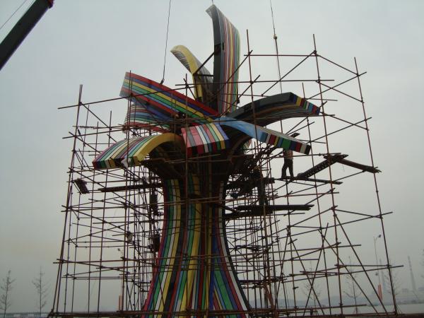 Handmade Giant Outdoor Metal Sculpture , Contemporary Garden Sculptures