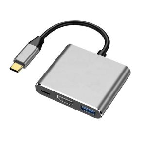 3-In-1 USB C Type C Multi-function Hub To USB-C PD HDMI USB 3.0 Adapter