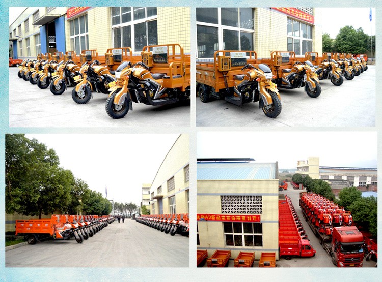 Air Cooled Gasoline Three Wheel Cargo Motorcycle , Chinese Tricycle Motorcycle