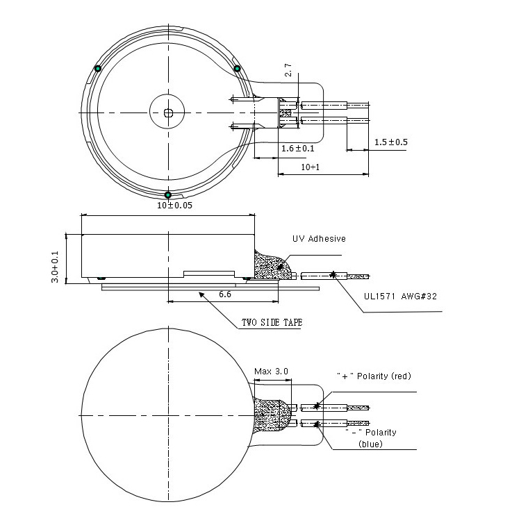Faradyi 1020 Mobile Phone Flat Vibration Motor 3V High Speed Micro Brushless Dc Coin Type Motor