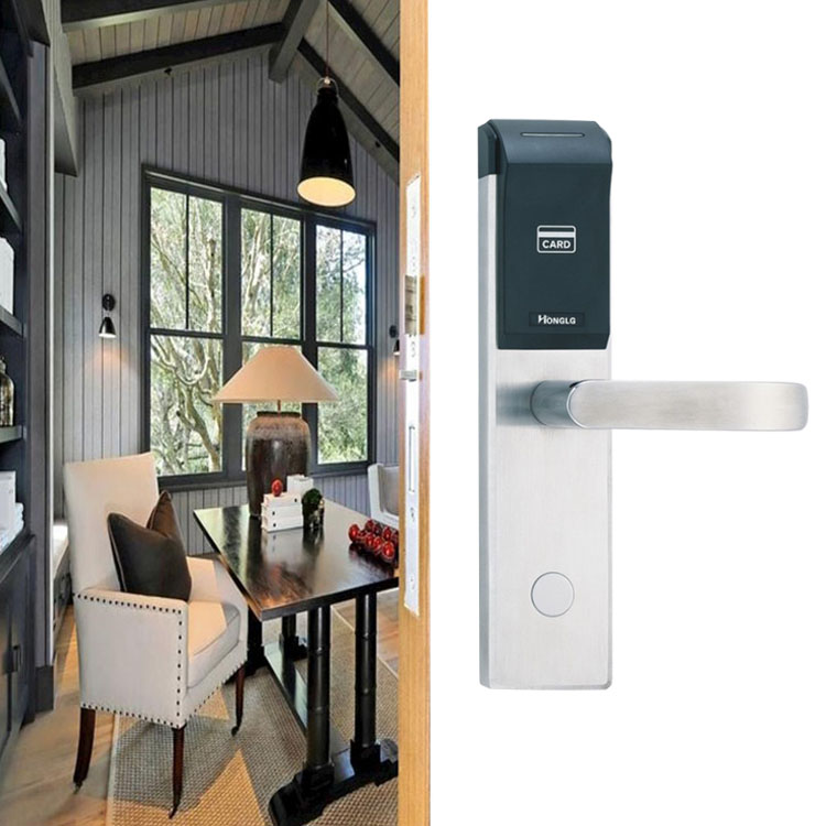 RF Card Smart Hotel Lock 3.5kgs Electronic Card Access Door Locks