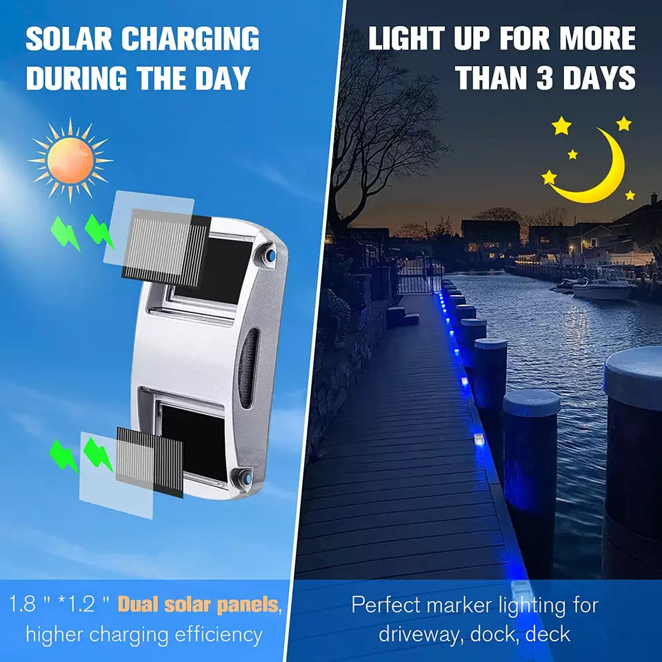 Durable Solar Garden Ground Light IP68 Outdoor Waterproof LED Deck Lights For Driveway