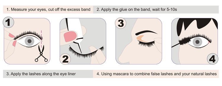 Long 3D Real Mink Eyelashes Customized Thickness Ultra Soft Feeling