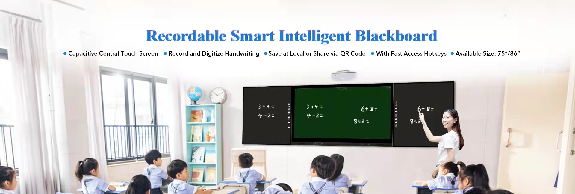 Intelligent Blackboard Infrared Green Board Smart Interactive Educational Equipment for School