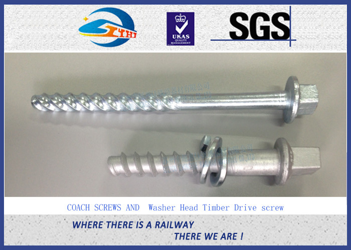 Ss series sleeper screw with washer for Railway Fastening System