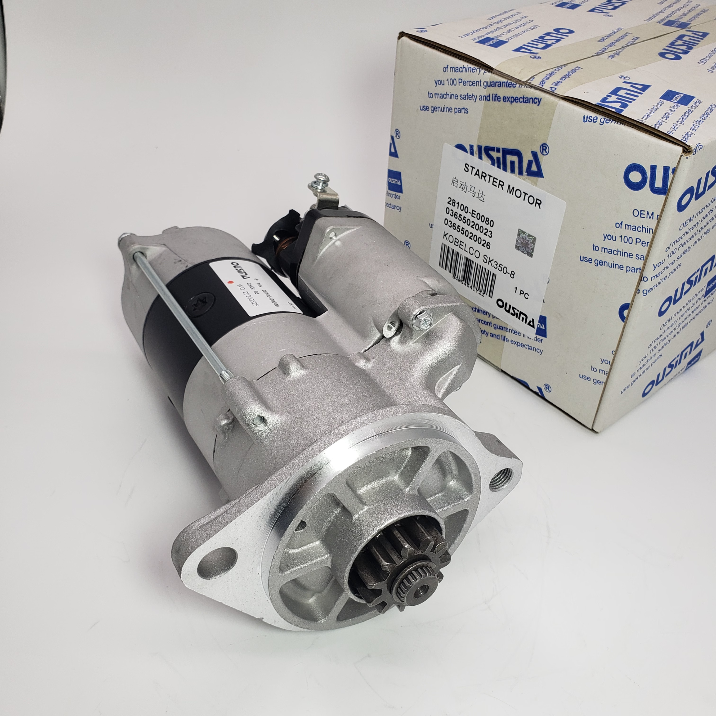 28100-E0080 Starter Motor 03655020023 03655020026 For Kobelco SK350-8