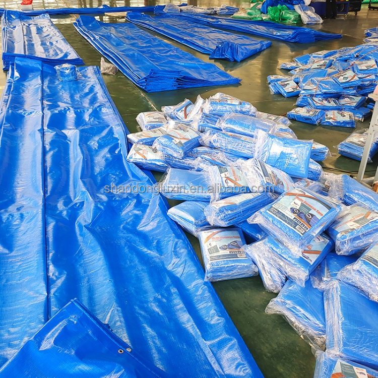 Roof Covering 650gsm Heavy Duty Waterproof Vinyl Coated PVC PE Tarpaulin Material Fabric in Roll
