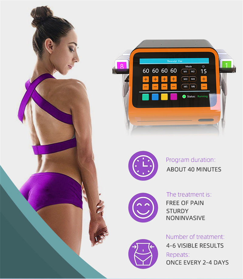 Non Surgical Muscle Sculpting Ems Muscle Stimulation Machine Body Shaping Trusculpt Flex