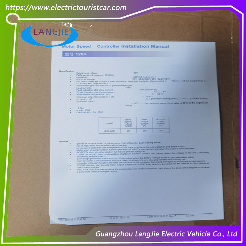 Ezgo TXT Motor Controller 1206-4301 36V 350A Pds 5-Pin Controller 2586g09 1206-4301